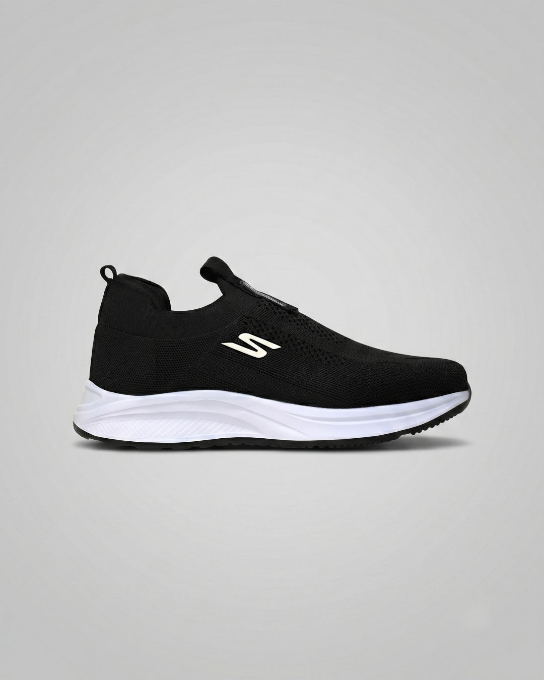 SKECHERS Knit Slip-On Sneaker - Black