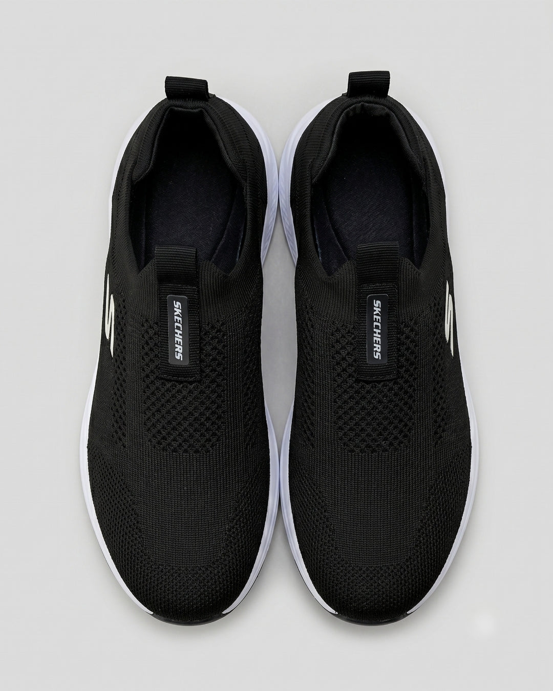 SKECHERS Knit Slip-On Sneaker - Black