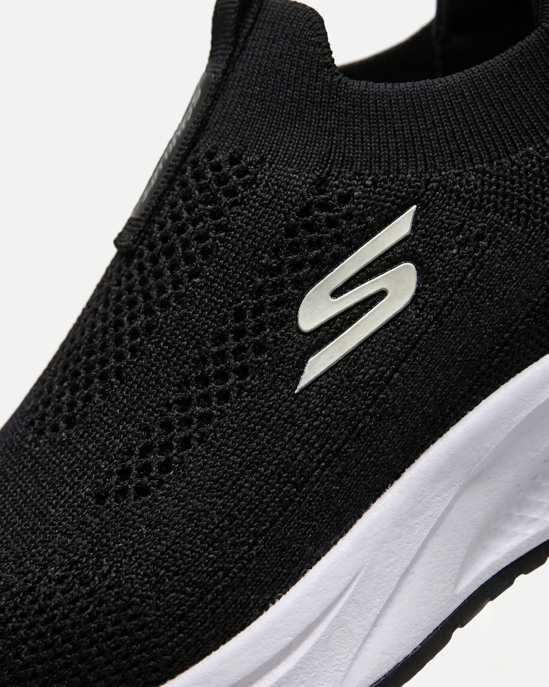SKECHERS Knit Slip-On Sneaker - Black