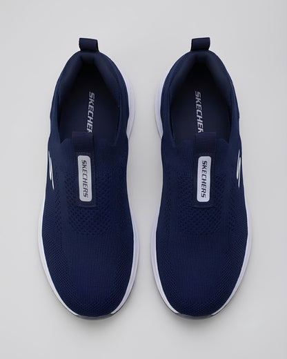 SKECHERS Knit Slip-On Sneaker - Navy