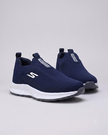 SKECHERS Knit Slip-On Sneaker - Navy