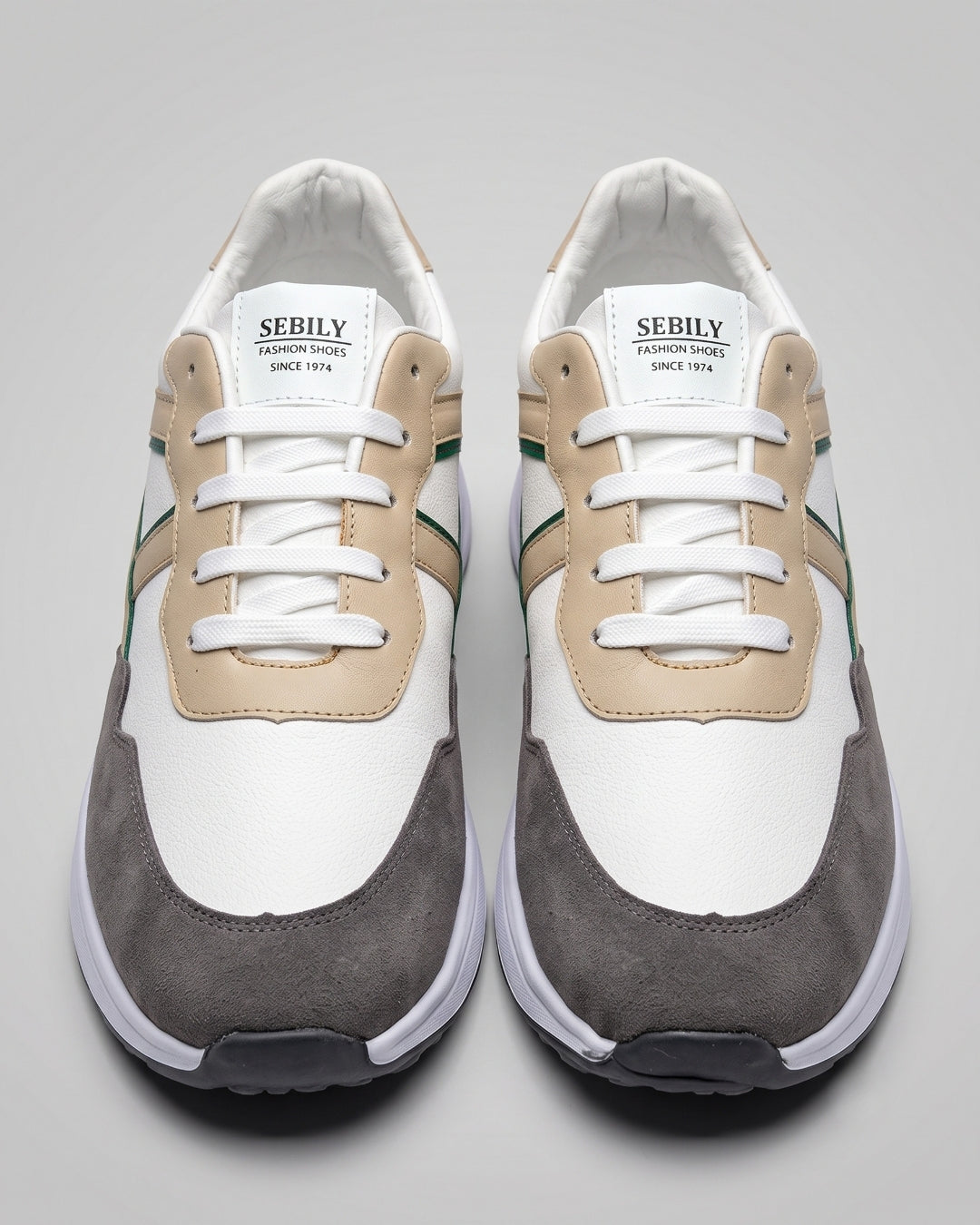 Sebily Retro Fashion Sneaker - White/Tan