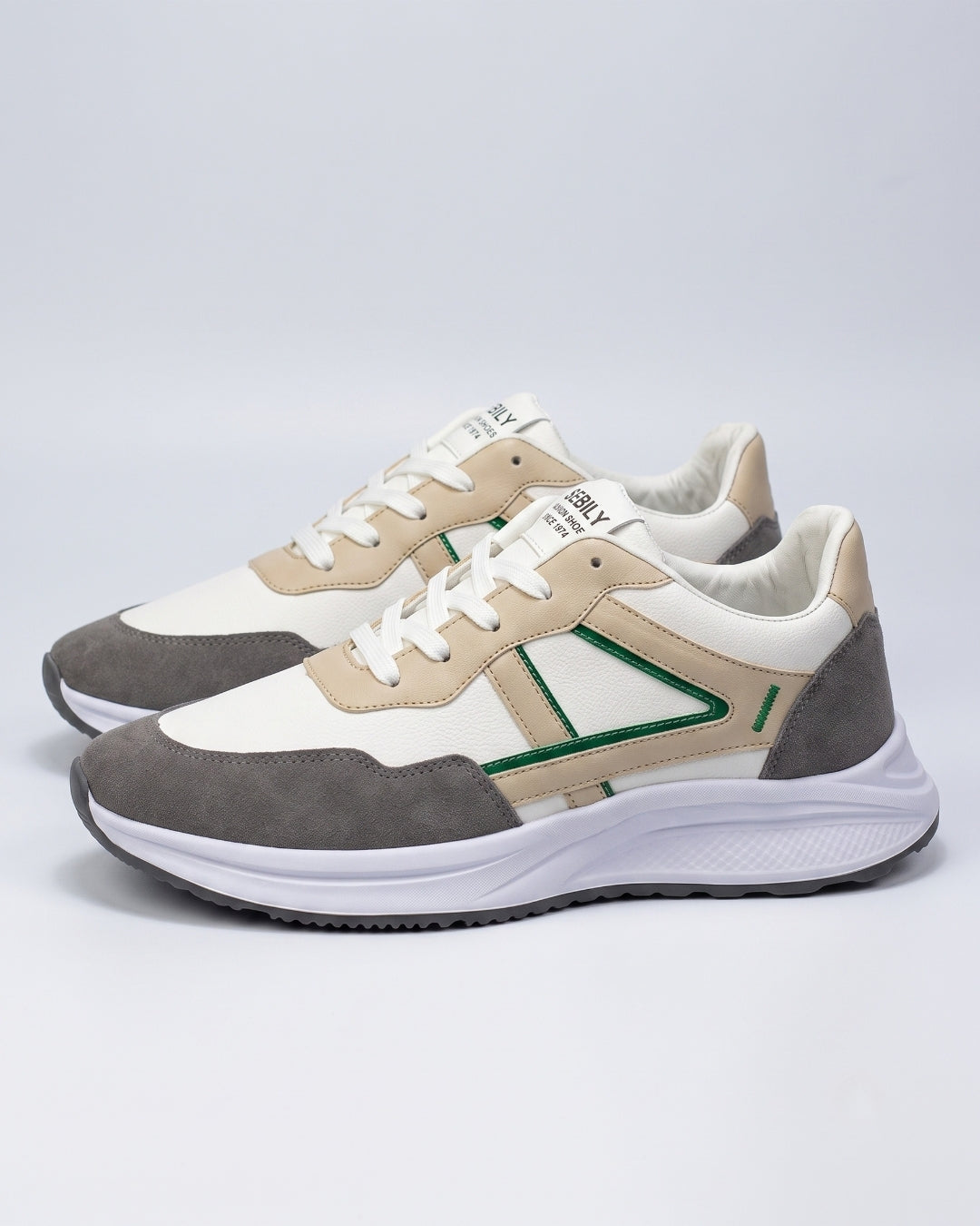 Sebily Retro Fashion Sneaker - White/Tan