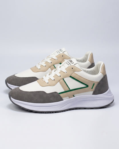 Sebily Retro Fashion Sneaker - White/Tan