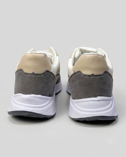 Sebily Retro Fashion Sneaker - White/Tan