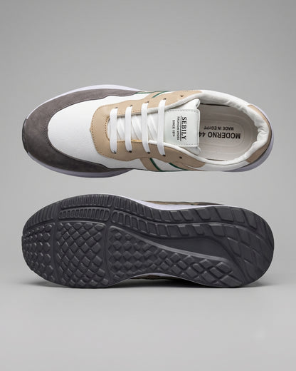 Sebily Retro Fashion Sneaker - White/Tan