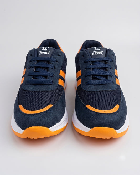 Brisk Sport Sneaker - Navy/Orange