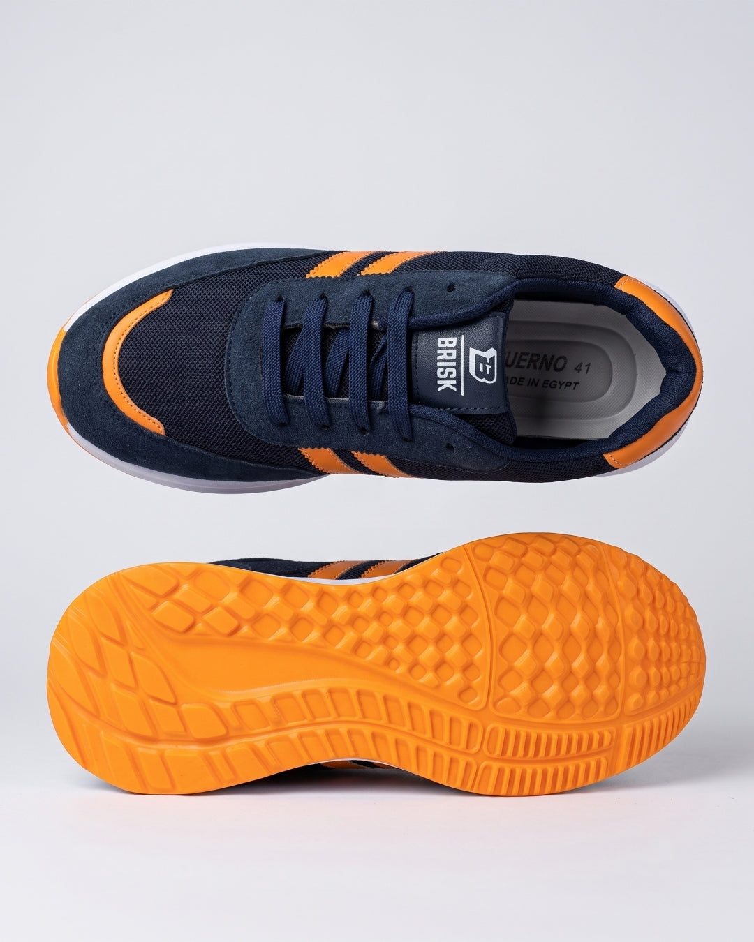 Brisk Sport Sneaker - Navy/Orange