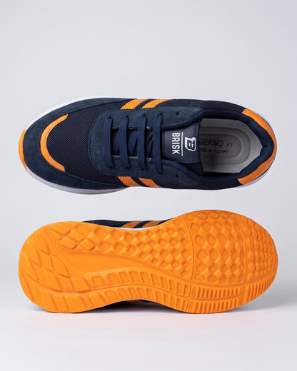 Brisk Sport Sneaker - Navy/Orange