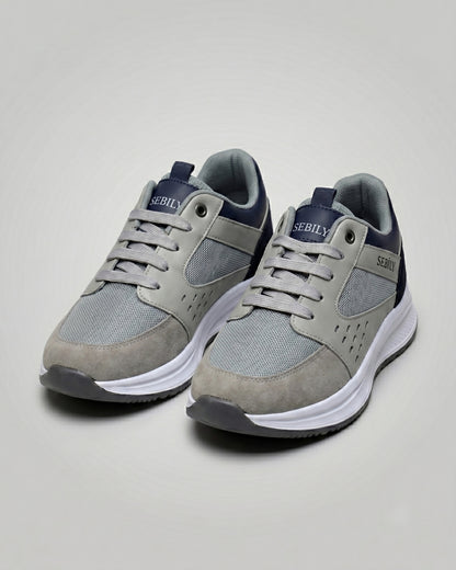 Sebily Casual Mesh Sneaker - Grey/Navy