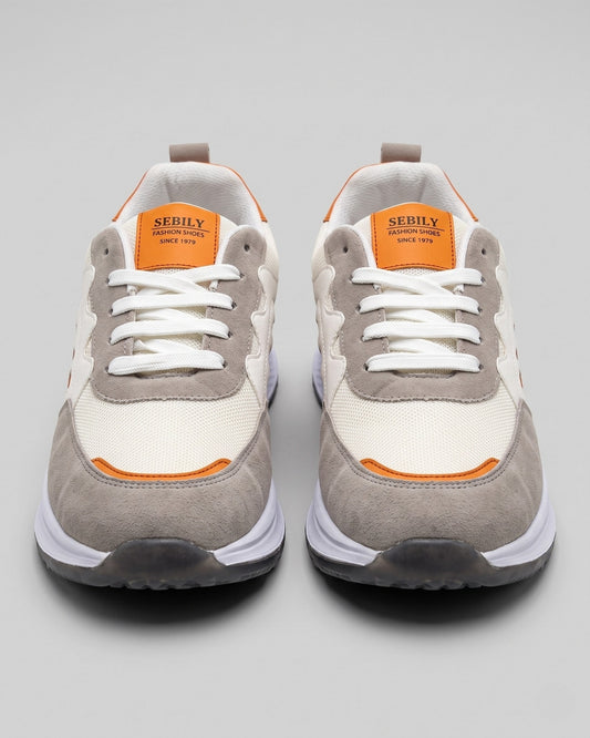 Sebily Colorblock Fashion Sneaker - Beige/Orange