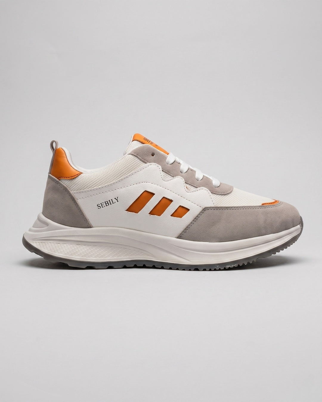Sebily Colorblock Fashion Sneaker - Beige/Orange