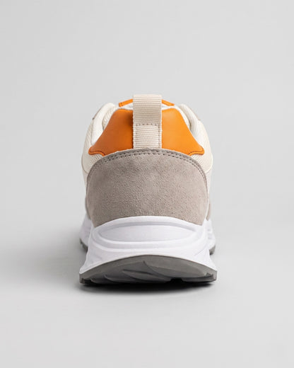 Sebily Colorblock Fashion Sneaker - Beige/Orange
