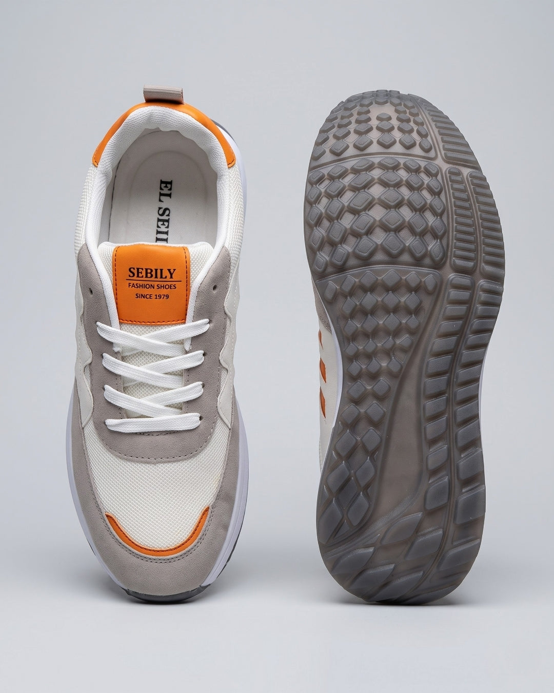 Sebily Colorblock Fashion Sneaker - Beige/Orange