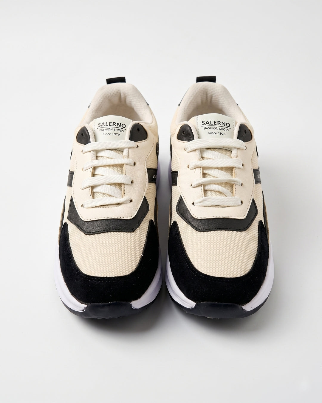 Salerno Retro Trainer - Beige/Black