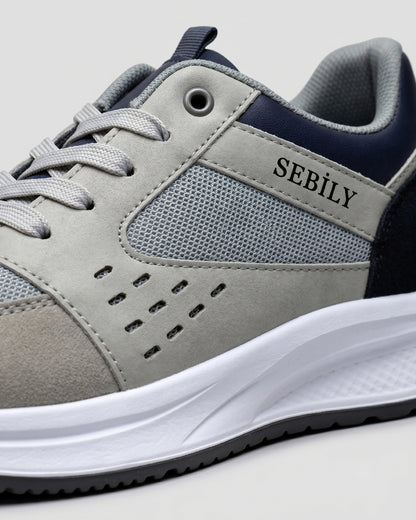 Sebily Casual Mesh Sneaker - Grey/Navy