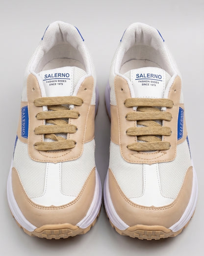 Salerno Accent Trainer - White/Beige