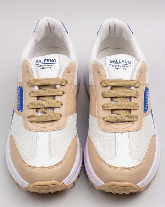 Salerno Accent Trainer - White/Beige