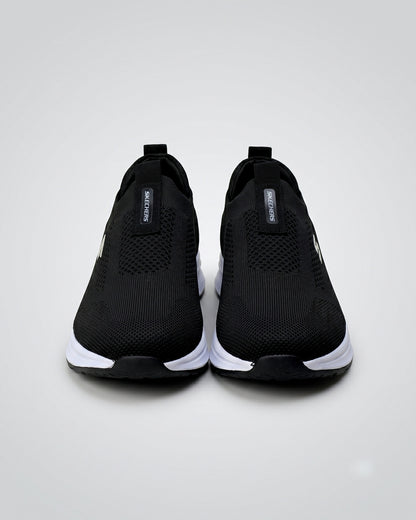 SKECHERS Knit Slip-On Sneaker - Black