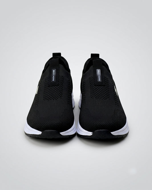 SKECHERS Knit Slip-On Sneaker - Black