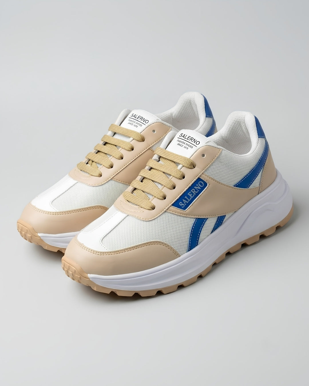 Salerno Accent Trainer - White/Beige