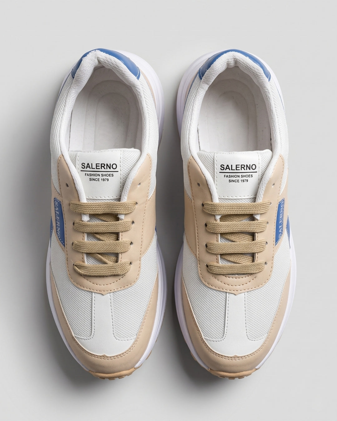 Salerno Accent Trainer - White/Beige