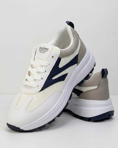 Salerno Heritage Sneaker - Cream/Navy