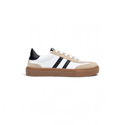 EL SEBILY Retro Classic Sneakers – White/begie