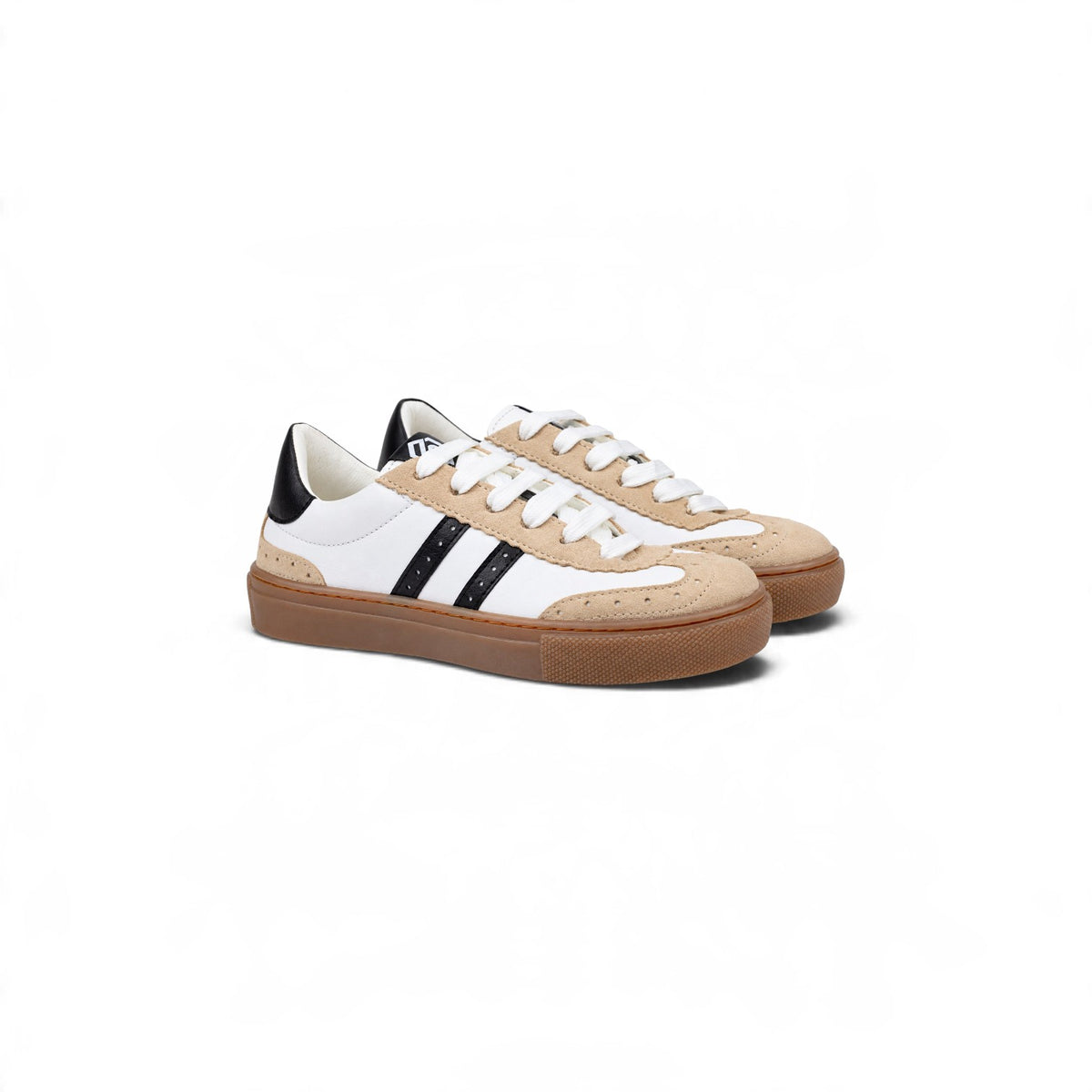 EL SEBILY Retro Classic Sneakers – White/begie